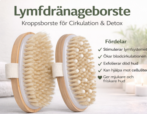 Lymfborste för Torrborstning